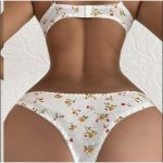 Erotic Lingerie Printed with Underwire, Women's Halter, Sexy Lingerie in Stock, Backless Sexy Lingerie Two-piece Set - 图片 3