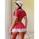 A Three-piece Set of Romantic, Pastoral and Seductive Maid Uniforms with Mesh Lace and Romantic Lingerie From Europe and America - 图片 3