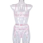 A New Mini Flower-patterned and Embroidered Three-piece Set of Popular European and American Lingerie for Women - 图片 3