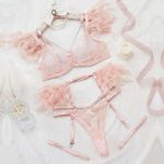 European and American Best-selling Feather Lace Lace Sexy Lingerie, Bow See-through Bra, Sex Lingerie Set - 图片 3