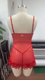 Manufacturer's Sale Lady's Sexy Pullover Nightgown Home Loungewear Elastic Waist Closure Custom Logo Lace Design for Sleep Time - 图片 3