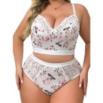 A New and Popular Lingerie Set From Europe and America, Featuring Small Floral Lace and Sexy Low-cut Halter Tops - 图片 3