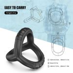 Penis Ring Reusable Silicone Semen Cocks Ring Penis Enlargement Delayed Ejaculation Sex Ring for Men - 图片 3