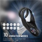 Black Male Testicular Massage Vibrator, Delayed Orgasm Testicular Stimulator, Penis Testicular Massage Erotic Toys - 图片 3