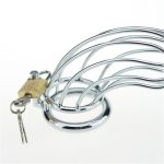 Penis Chastity Cage With Lock, Anti-affair Cage, Breathable Sanitary Stainless Steel Penis Cage for Male Penis - 图片 3