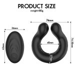 Latex Penis Ring Silicone Semen Cock Ring Penis Enlargement Delayed Ejaculation Vibrators 10 Frequency Sex Toys for Men - 图片 3
