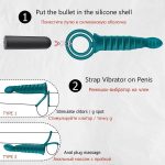 Penis Sleeve Sex Toy for Men Penis Cock Ring Anal Butt Plug Male Prostate Massage Wireless Remote - 图片 3