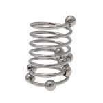 Stainless Steel Penis Ring With Balls Beads Long Wave Men's Chastity Cock Ring BDSM Adult Sex Toys Games for Men Couple - 图片 3