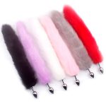 Fox Tail With Stainless Steel Anal Plug, Anal Tail Sex Toys, Butt Plug Anal Stimulator for Women Cospaly-Fox Tail Anal Plug - 图片 3