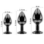 Klein Medium Large Analplug Set Anal Butt Plug Mit Kristall Diamant Buttplug - 图片 3