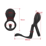 Vibrating Dual Penis Ring Vibrator With 7 Vibration Stretchy Cock Rings Sex Toys Box for Man Couples Play Prostate Massager - 图片 3