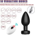 Wholesale 10 Vibration Modes Anal Sex Toys Silicone Prostate Massager for Man Wireless Remote Control Vibrating Butt Plug - 图片 3
