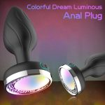 Remote Control Color Change Vibrating Anal Butt Plug Sex Toy Light up Anal Plug for Women With Light Vibrator - 图片 3