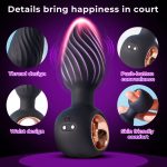 360 Remote Control Silicone Butt Plug 10 Frequency Vibrator Sexy Toy Anal Dildo Adult Sex Anal Plug for Men Woman - 图片 3
