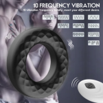 Wireless Remote Men's Cock Penis Rings Vibrator Sex Toys for Men Delay Ejaculation Vibrating Couple Male Masturbator - 图片 3
