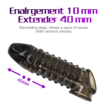 Penis Extender Delay Ejaculation Reusable Penis Condoms Dick Sleeve Silicone Glans Cover Enlargement Men Penis Cover - 图片 3