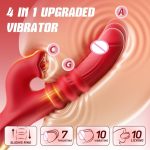 OEM /ODM 10 Vibration Thrusting Dildos with Slapping and Heating Adult Sex Toys G Spot Vibrator with Sliding Ring for Women - 图片 3