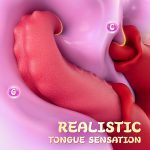 Hot Sale Rose Sexy Toys G Spot Clit Stimulator Adult Swinging Tongue Masturbator Dildo Vibrator for Women - 图片 3