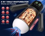 Bestselling Waterproof Handle Male Rotating Masturbator Telescopic Autom Atic Airplane Cup 8in1 Sucking Sex Toy for Men - 图片 3