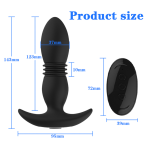 Remote Control Automatic Telescopic Dildo Vibrators Sex Toys Butt Plug for Women Anal Vibrator - 图片 3