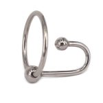 Stainless Penis Cock Rings With Urethral Sounds Ball - 图片 3