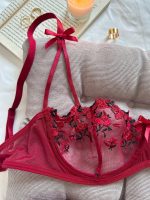 Night Sexy Women 2 Piece Floral Embroidery Sexy Lingerie Underwear Set - 图片 3
