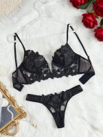 Wholesale Vendors Women Sexy Erotic Lingerie Set Hot Transparent Two Piece V Shape Decorative Lingerie Sexy Underwear Set - 图片 3