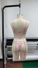 Women's Sexy Lingerie Set Tempting Lace Anti-Sagging Push-Up Bra with Flower Embroidery Heavy-Duty See-Through Design - 图片 3