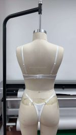 Pure White Lace Lingerie for Women Sexy Comfortable Breathable Push-Up Bras Leopard Embroidery Summer Fresh G-String Cup Waist - 图片 3