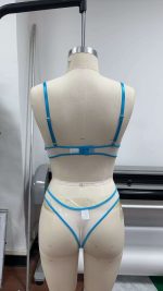 Women's Sexy Lingerie Set Super Beautiful Pure Desire Mesh Bra Set XL Cup Size Logo Waist Solid Lace - 图片 3