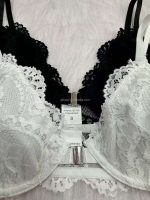 Mesh Sexy Lace Push-Up French Strap Bra Pure Desire Erotic Anti-Sagging Underwear Elegant Bra & Brief Sets - 图片 3