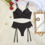 Women's Sexy Lingerie Lace See-through Temptation Bra Thong Two-piece Set Hot Sale New in Stock - 图片 3