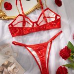 Hot Sale Women Sexy Lace Ultra-Thin Lingerie Embroidered Costume Erotic Floral Underwear Bra Lingerie Sexy Underwear Bra Set - 图片 3