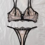 Hot Selling Sexy Lace Bra Set with Heavy Craft Floral Embroidery Floral Garter Belt Lingerie Cheap New Summer Erotic Underwear - 图片 3