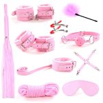 Manufacturer Wholesale Full 10-Piece Set Couple Sex Toys Bondage Handcuffs Adult Sex Toys - 图片 3