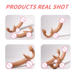 Female Double Head Dildo Strong Vibration Sex Game Vibrator Dildo Sex Shop Dildo for Women - 图片 3