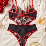 2025 Hot Sale Sexy Lingerie for Fine Women Embroidery Fairy Exotic Sets Sensual Fantasy Lace Outfits Open Front Lingerie Set - 图片 3