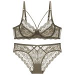 Madam Sexy Ultra-Thin Set for Women Lingerie Bra with Hollow See-Through Mesh Lace Decoration for Summer - 图片 3