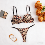 In Stock Women's Sexy Velour Lingerie and Panties Set Crotchless Bar and Sequined Appliques Decor Woven Underwear for Women - 图片 3