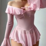 Sexy See-through Mesh Fabric Seductive Lace Backless High-slit Multi-color Romantic Halter Dress - 图片 3