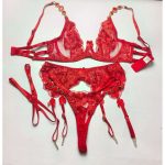 Sexy and Romantic Lingerie Set, Lace Lace See-through Seductive and Passionate Steel Ring Romantic Lingerie - 图片 3