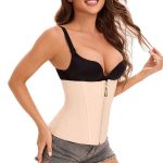 This Is a Top with a Golden Zipper Pull Inside the Zipper, Which Can Shape the Waist and Shape the Body - 图片 3