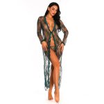 European and American Sexy and Romantic Underwear, Nightgowns, Women's Lace Underwear, Cardigans, Long Pajamas with Thongs - 图片 3