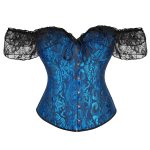 Lace Short-sleeved Shapewear, Thin Corset Top for the Masquerade Ball, Sexy Wedding Dress, Bone Suit - 图片 3