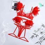 The European and American Treasure House's Adult Lingerie Set Features a Hollowed-out Bikini Design and a Sexy Thong - 图片 4