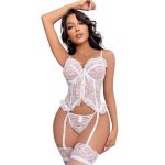 A Popular European and American Erotic Lingerie with a Cut-out and Sexy Design Featuring a Thong and a Two-piece Three-piece Set - 图片 4