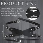 Pu Leather Personality Cross Sexy Eye Mask Party Costume Ball BDSM Women Men Game Decorative Party Eye Mask - 图片 4