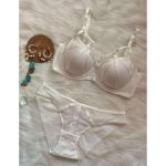 The New European and American Sexy Tie Band Steel Support Gathering Red Bra Sexy Underwear Women's Set for the Zodiac Year - 图片 4