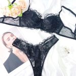New European and American Sexy Lingerie, Thin Jacquard Embroidered Lace Bra Set, French Romantic and Sexy Lingerie Set - 图片 4