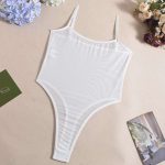 A New European and American See-through Solid-color Mesh Fabric Sexy Backless Seductive One-piece Lingerie - 图片 4